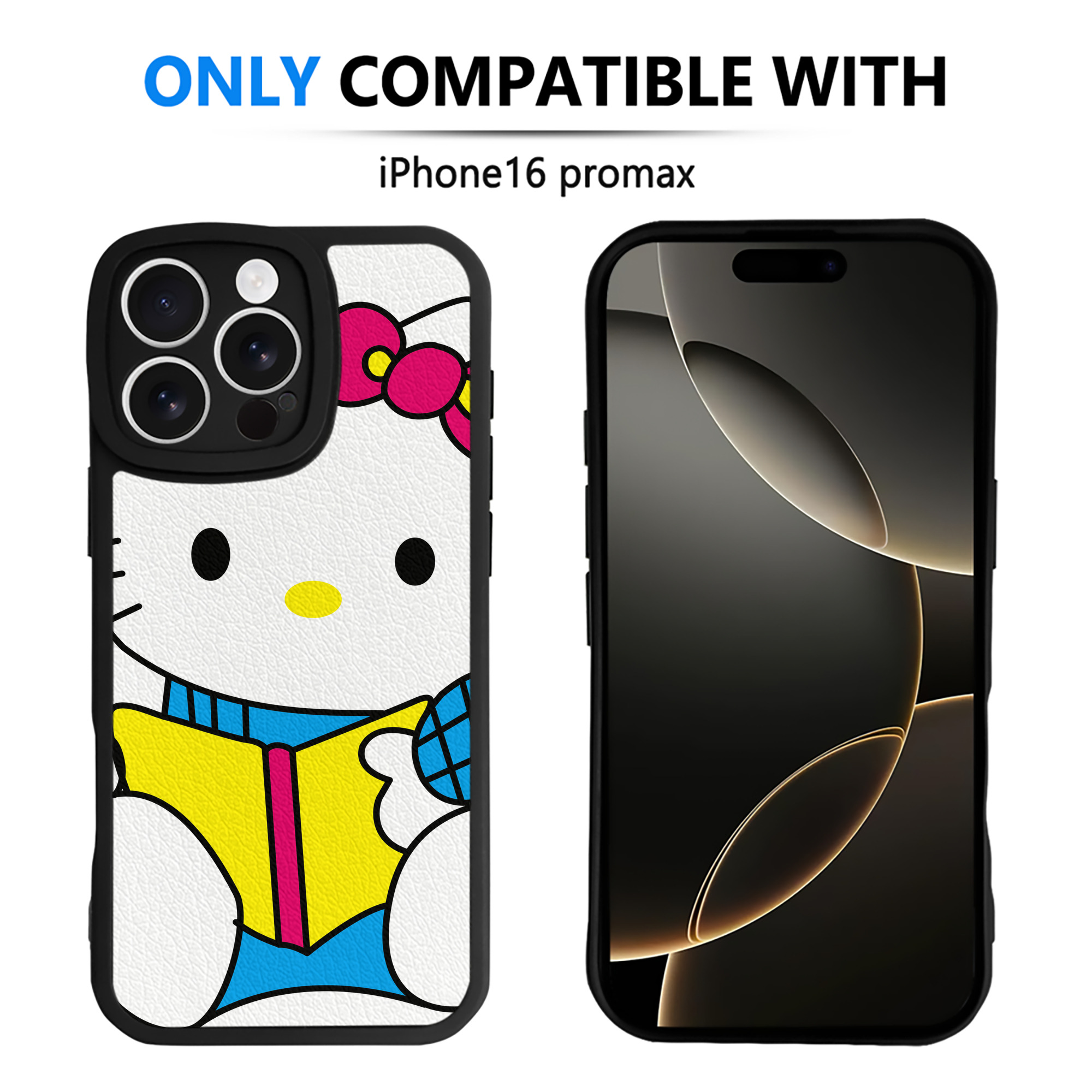 （画像用） Hello Kitty ハローキティ 【iPhone 16シリーズ対応】シリコンスマホケース（レザー調） 材質：シリコン